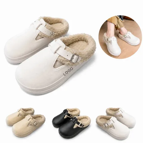 Cozy Waterproof Fleece Slippers with Non-Slip Sole for Everyday Use
