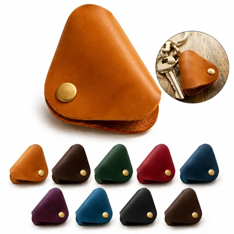 Cowhide Triangular Cable Storage Clip for Desk Organizing 2