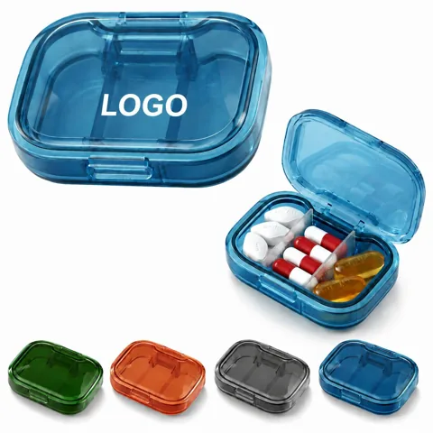 Waterproof 3-Compartment Travel Pill Box for Daily Meds