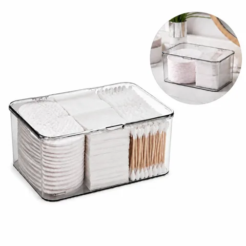 Clear PET Desktop Storage Box with Multiple Compartments 2