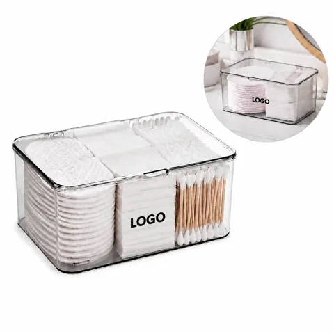 Clear PET Desktop Storage Box with Multiple Compartments