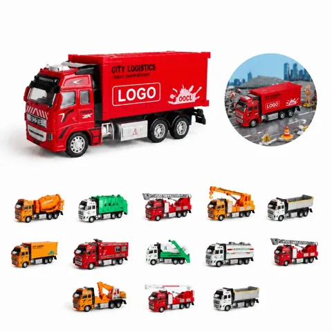 Die-Cast Alloy Truck Toy with Tilting Dump Bed for Kids