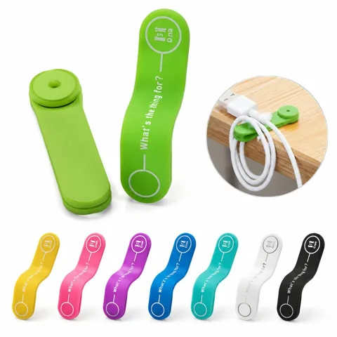 Magnetic Silicone Clip for Cable Management and Note Holding 2