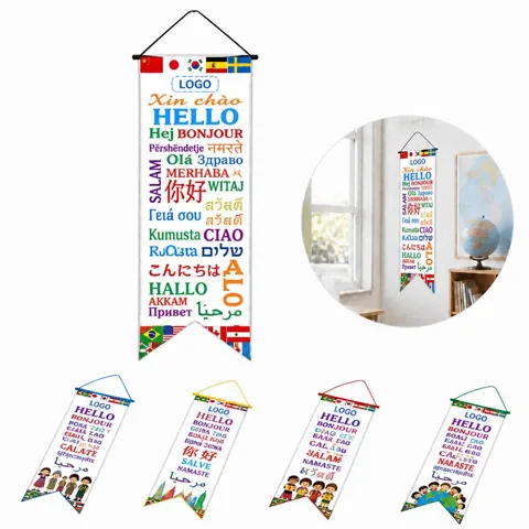 Durable Polyester Hanging Flag for Indoor Outdoor Vertical