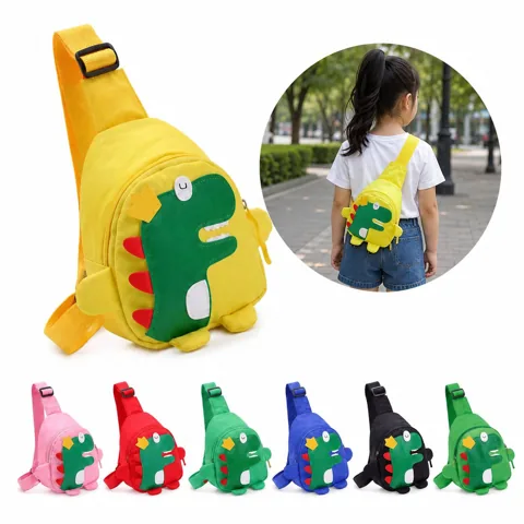 Dinosaur Pattern Kids Chest Bag with Adjustable Strap 2