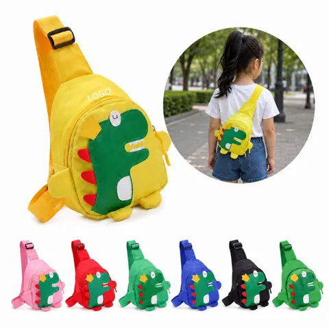 Dinosaur Pattern Kids Chest Bag with Adjustable Strap