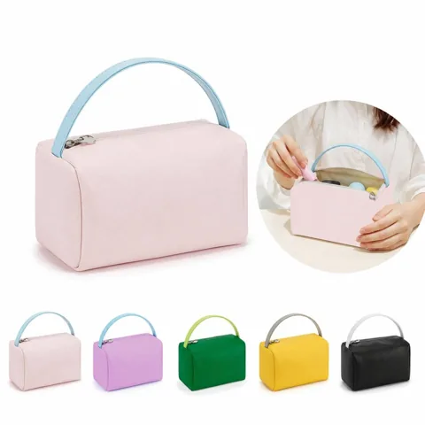 Waterproof PU Leather Toiletry Bag with Multiple 2