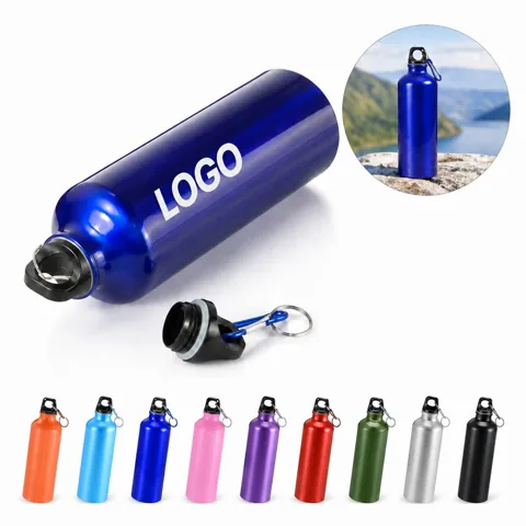 25 oz Leakproof Aluminum Water Bottle with Carabiner