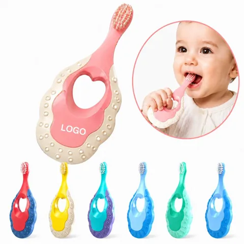 Safe Silicone Training Toothbrush for Toddlers with Soft