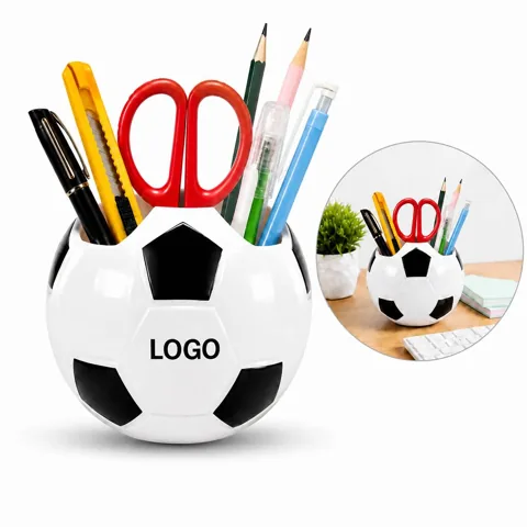 Soccer Ball Pen Holder Desk Organizer for Sports Fans