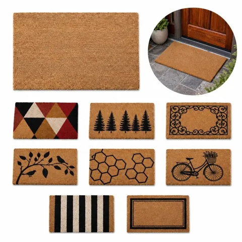 Natural Coir Doormat for Front Door, Eco-Friendly Scraper 2
