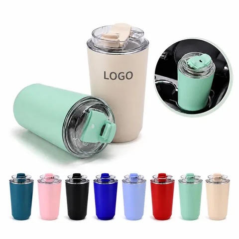 12.8 oz Double-Wall Vacuum Cup, Stainless Steel Insulated