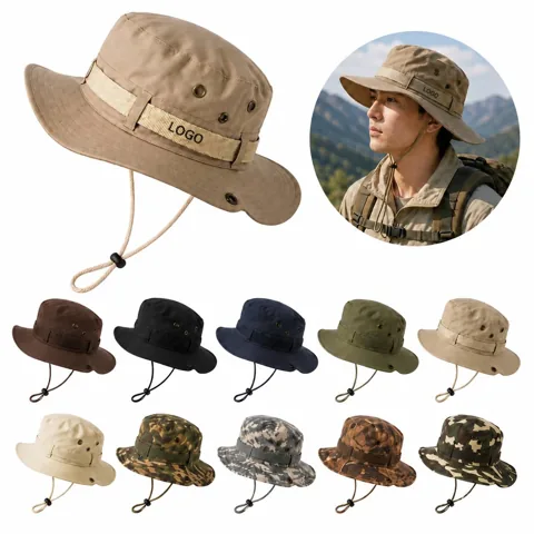 Sweat-Absorbing Bucket Hat with Wide Brim for Sun Protection