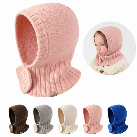 Women's Windproof Knit Balaclava Face Mask Winter Hat 2