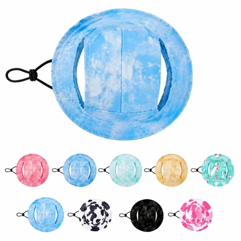Adjustable Strap Pet Sun Hat for Small Dogs and Cats 2
