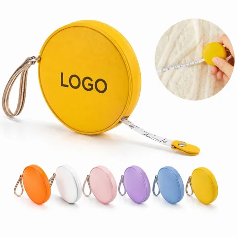 Mini PU Leather Retractable Tape Measure 150cm/60in