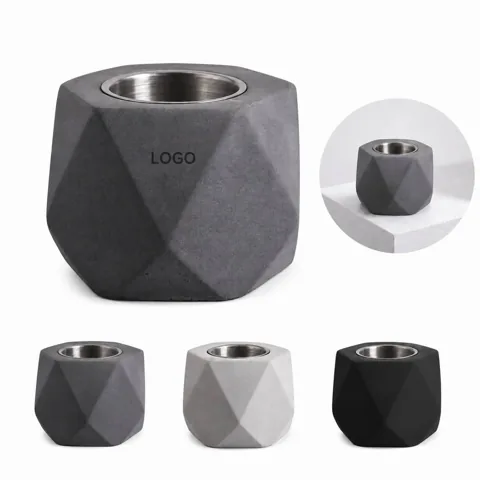 Modern Concrete Tabletop Fire Pit for Patio, Smokeless Gel