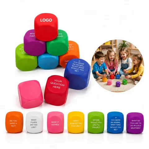Soft PU Stress Dice Toy for Anxiety Relief, Portable Fidget