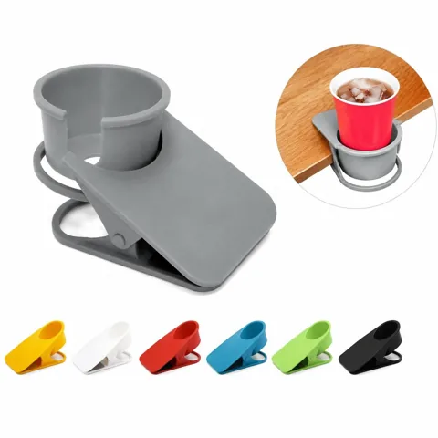 Edge Grip Cup Holder Clip for Table Desk Portable Beverage 2