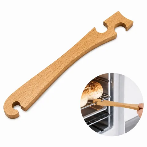 Wood Oven Rack Puller with Heat-Resistant Handle 2