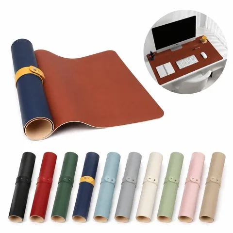 Double-Sided Leather Non-Skid Mouse Pad for Work and Gaming 2