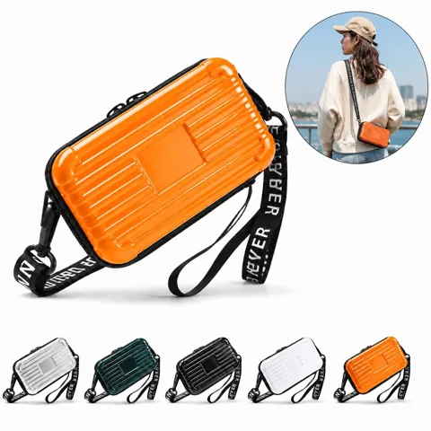 Waterproof Hard Shell Cosmetic Case with Secure Compartments 2