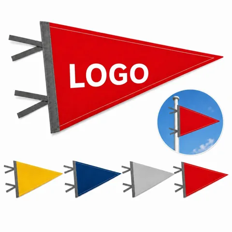Custom Soft Felt Pennant with Full Color Digital Print
