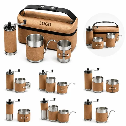 4-Piece Manual Coffee Brewing Kit with Stainless Steel