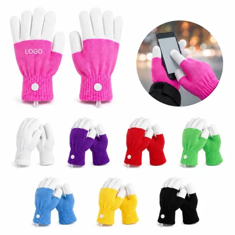 LED Light-Up Gloves with Multi-Mode for Parties & Concerts