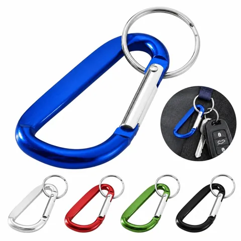 6mm Aluminum Carabiner Keychain with Secure Locking Gate 2