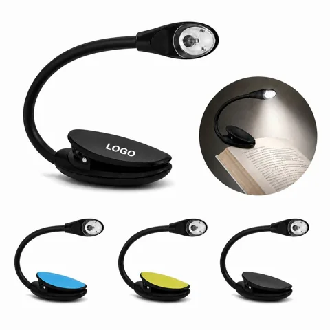 Rechargeable Flexible Clip-On LED Book Light for Night