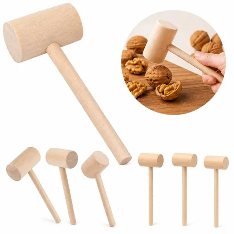 Wooden Crab & Lobster Crackers, Seafood Shell Hammer 2