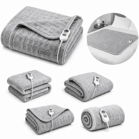 Super-Soft Flannel Electric Blanket with Adjustable Heat