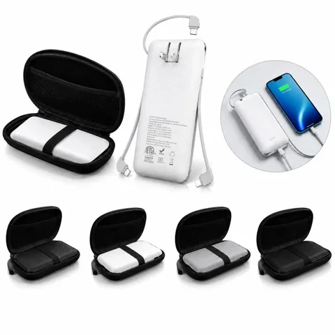 10000mAh Power Bank with Built-in Cable & Foldable AC Plug 2