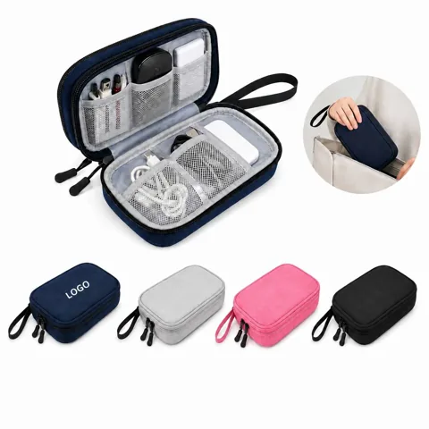 Compact Cable Organizer Bag with Multiple Compartments for Everyday Use 1