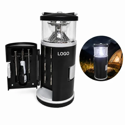 Multifunctional LED Camping Toolbox with Lantern, Compass &
