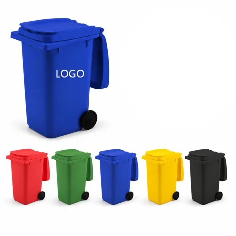 Mini Desktop Trash Can with Pen Holder for Desk Organization