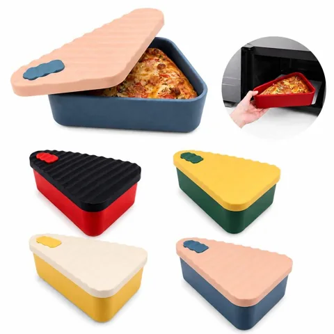 Triple-Seal Silicone Lunch Box, Leak-Proof Triangular Food 2