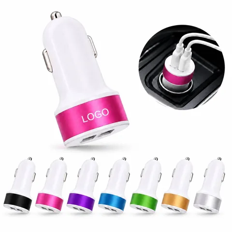 Mini Dual USB Car Charger 12V/24V Fast Charging Adapter