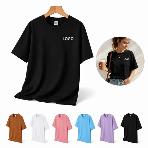 Combed Cotton Crew-Neck T-Shirt with Drop-Shoulder for Everyday Use