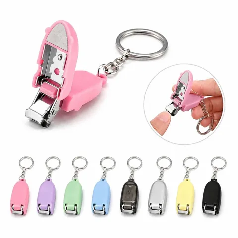 Foldable Keychain Nail Clipper with Stainless Steel Blade 2