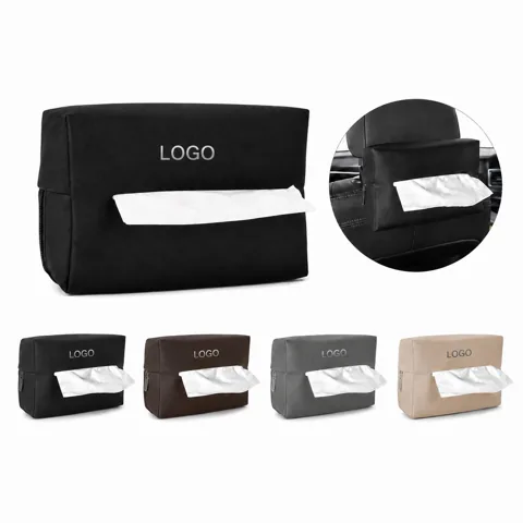 Car Headrest Tissue Box Holder with Weighted Bottom