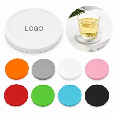 Non-Slip Grooved Silicone Coaster for Cups and Glasses 1