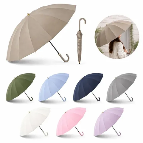 Auto-Open Windproof Umbrella with Impact Fabric for Rain 2