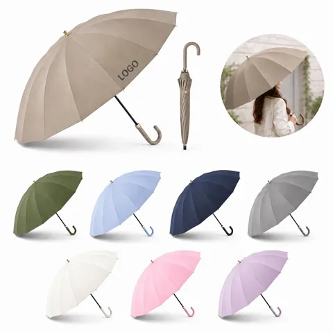 Auto-Open Windproof Umbrella with Impact Fabric for Rain