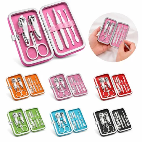 7-Pcs Stainless Steel Manicure & Pedicure Kit for Home and More 2