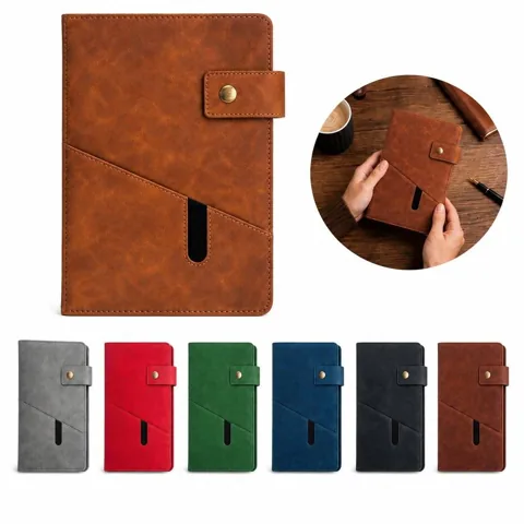 A5 Leather Journal Notebook, Lined Paper, Durable Cover 2