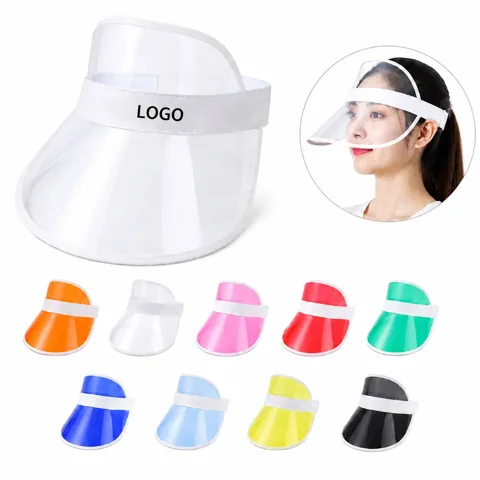 Custom PVC Sun Visor Cap with Adjustable Strap for Outdoor
