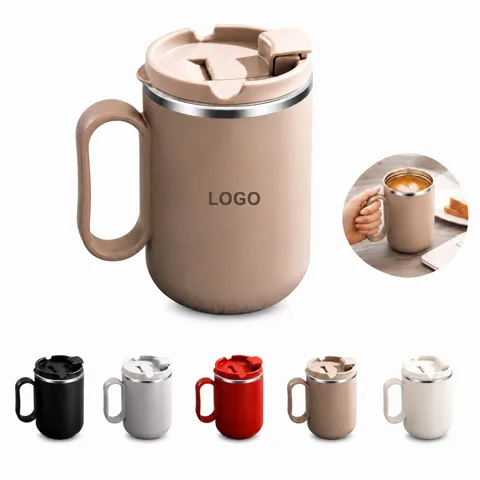 15oz Insulated Tumbler with Lid, Double-Wall for Hot & Cold