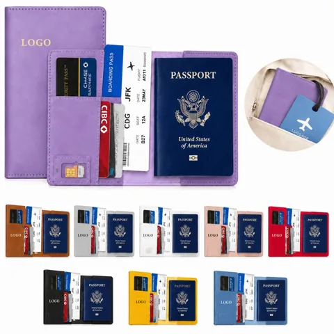 PU Leather Travel Passport Holder with Multiple Slots 1
